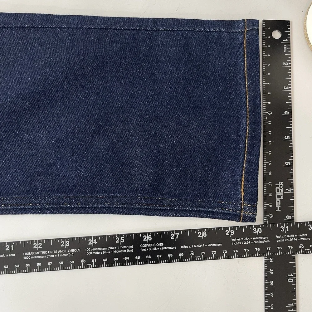 Levis Jeans Mens 34x30 Blue 514 Straight Fit Dark Wash Denim Grunge Cowboy
